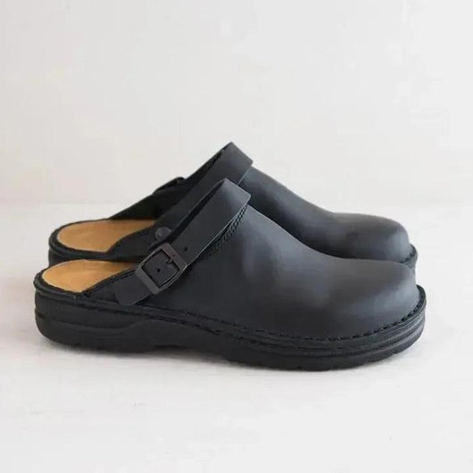 Shoehub Slippers | Leather Orthopedic Comfort Slippers-3