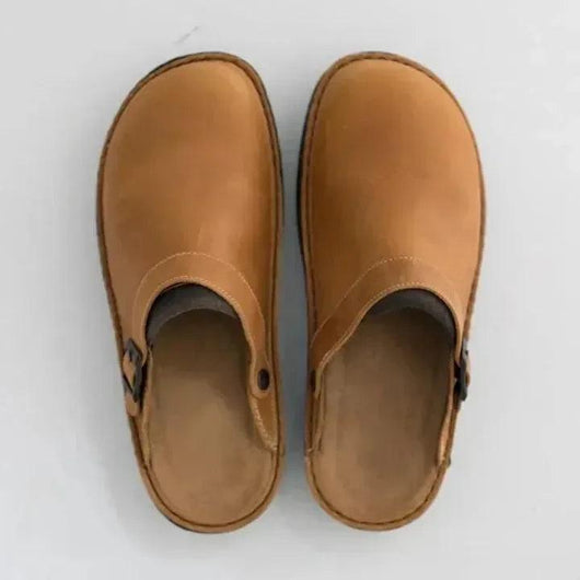 Shoehub Slippers | Leather Orthopedic Comfort Slippers-1
